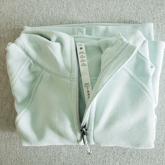 NWT Lululemon Scuba Oversized Half-Zip Sz M/L Hoodie Sweatshirt - Delicate Mint - Picture 3 of 6